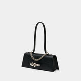 Sac Porté Épaule Jewelled Top Handle - Alexander McQueen - Cuir - Noir