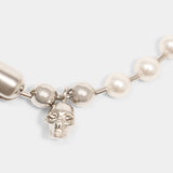 Bracelet Skl & Pearl - Alexander McQueen - Métal - Argenté