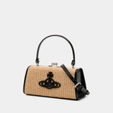 Sac À Main Doll Xl Frame - Vivienne Westwood - Coton - Beige