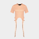 T-Shirt Bow Tail Easy - Simone Rocha - Lyocell - Orange
