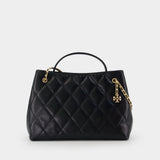 Sac À Main Fleming Carryall - Tory Burch - Cuir - Noir