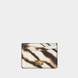 Porte Carte Bou Zebra - Ganni - Synthétique - Ivoire