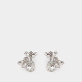 Boucles D'oreilles Crystal Cluster - SELF PORTRAIT - Perles - Argenté