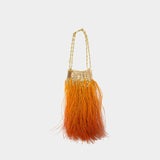 Sac À Main Gradient Fringes - Rabanne - Raphia - Orange
