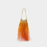 Sac À Main Gradient Fringes - Rabanne - Raphia - Orange