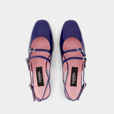 Sandales Peche - Carel - Cuir - Bleu