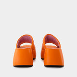 Sandales Flower - Carel - Cuir - Orange