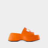 Sandales Flower - Carel - Cuir - Orange