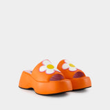Sandales Flower - Carel - Cuir - Orange