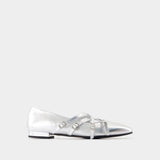 Ballerines Eloise - Carel - Cuir - Argenté