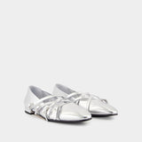 Ballerines Eloise - Carel - Cuir - Argenté