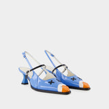 Sandales Pigeon - Carel - Cuir - Bleu