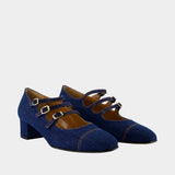 Sandales Kina 25 - Carel - Coton - Bleu