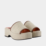 Mules Adri - Carel - Toile - Beige