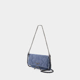 Sac Rock Nano Xl Glitter - Zadig & Voltaire - Denim - Bleu