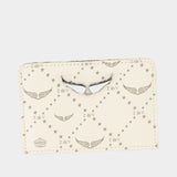 Porte-Carte Zv Pass Monogramme - Zadig & Voltaire - Synthétique - Blanc