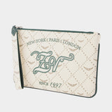 Pochette Z Monogram Tennis - Zadig & Voltaire - Synthétique - Blanc