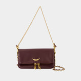 Sac À Bandoulière Rock Nano - Zadig & Voltaire - Cuir - Bordeaux
