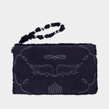 Pochette Angel Western - Zadig & Voltaire - Coton - Bleu