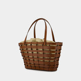 Sac Porté Épaule Panier - Vanessa Bruno - Cuir - Marron