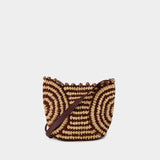 Sac À Bandoulière Panier Pm - Vanessa Bruno - Raphia - Bordeaux