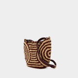 Sac À Bandoulière Panier Pm - Vanessa Bruno - Raphia - Bordeaux
