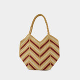 Sac Porté Épaule Panier - Vanessa Bruno - Jute - Bordeaux