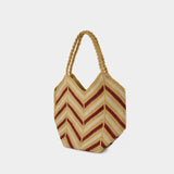 Sac Porté Épaule Panier - Vanessa Bruno - Jute - Bordeaux