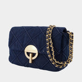 Sac Porté Épaule Moon Moyen - Vanessa Bruno - Coton - Bleu