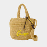Sac À Bandoulière Small Basket - Kenzo - Raphia - Beige