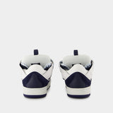 Sneakers Curb - Lanvin - Cuir - Blanc/Bleu