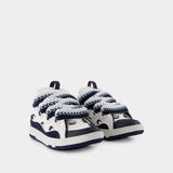 Sneakers Curb - Lanvin - Cuir - Blanc/Bleu
