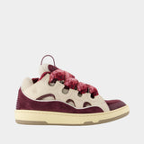 Sneakers Curb - Lanvin - Synthétique - Beige/Bordeau