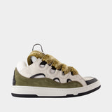 Sneakers Curb - Lanvin - Synthétique - Blanc/Kaki