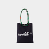 Tote Bag Topologie - A.P.C. - Coton - Vert