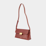 Sac Porté Épaule Simone Small - A.P.C. - Cuir - Bordeaux