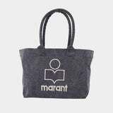 Cabas Yenky Zipped Gz - Isabel Marant - Coton - Noir Délavé