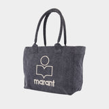 Cabas Yenky Zipped Gz - Isabel Marant - Coton - Noir Délavé