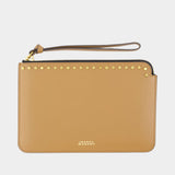 Pochette Flat - Isabel Marant - Cuir - Marron