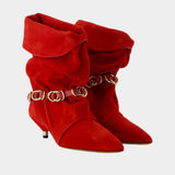 Bottines Edrik Rings - Isabel Marant - Cuir - Rouge