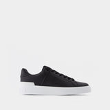 Baskets B-court en Cuir Noir et Blanc