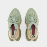 Sneakers Unicorn Low - Balmain - Cuir - Vert Olive