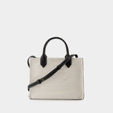 Cabas B-Army Small - Balmain - Raphia - Neutre/Noir