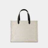 Cabas B-Army Medium - Balmain - Raphia - Neutre/Noir