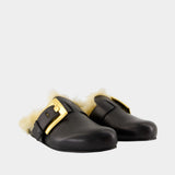 Mules Anthem - Balmain - Cuir - Noir