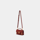 Sac Porté Épaule B-Buzz 24 - Balmain - Cuir - Rouge