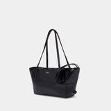 Sac Porté Épaule Track Zip Small - Balmain - Cuir - Noir