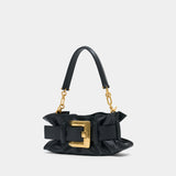 Sac Porté Épaule Anthem Mini - Balmain - Cuir - Noir