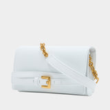 Wallet On Chain Shuffle - Balmain - Cuir - Blanc