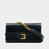 Wallet On Chain Shuffle - Balmain - Cuir - Noir